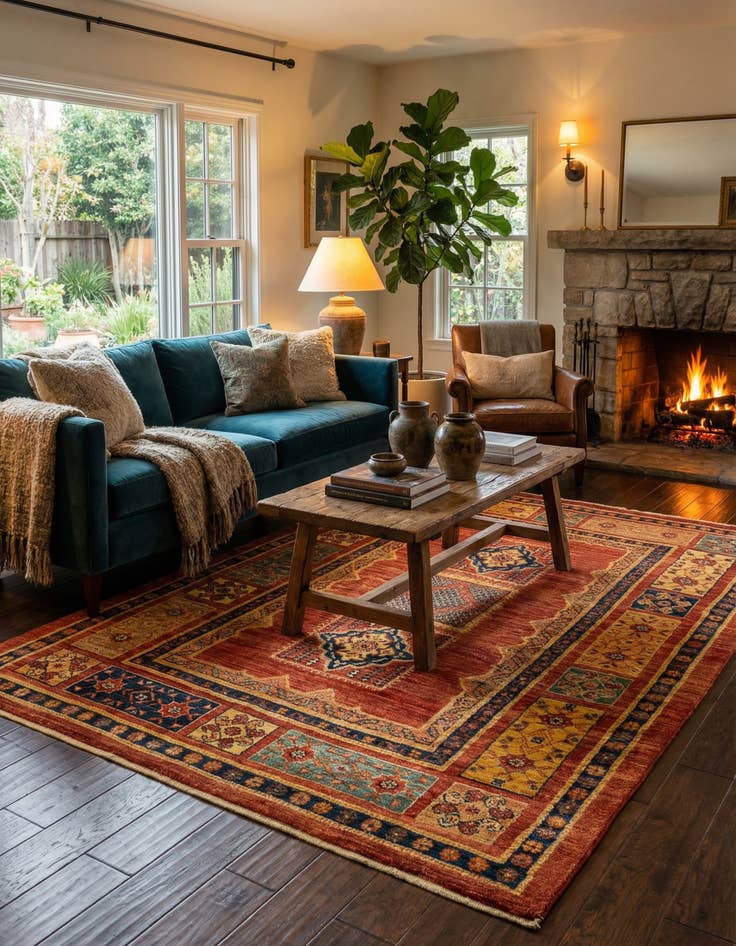 Detail image of 3' 7 x 5' 4 Kashkuli Wool Rug