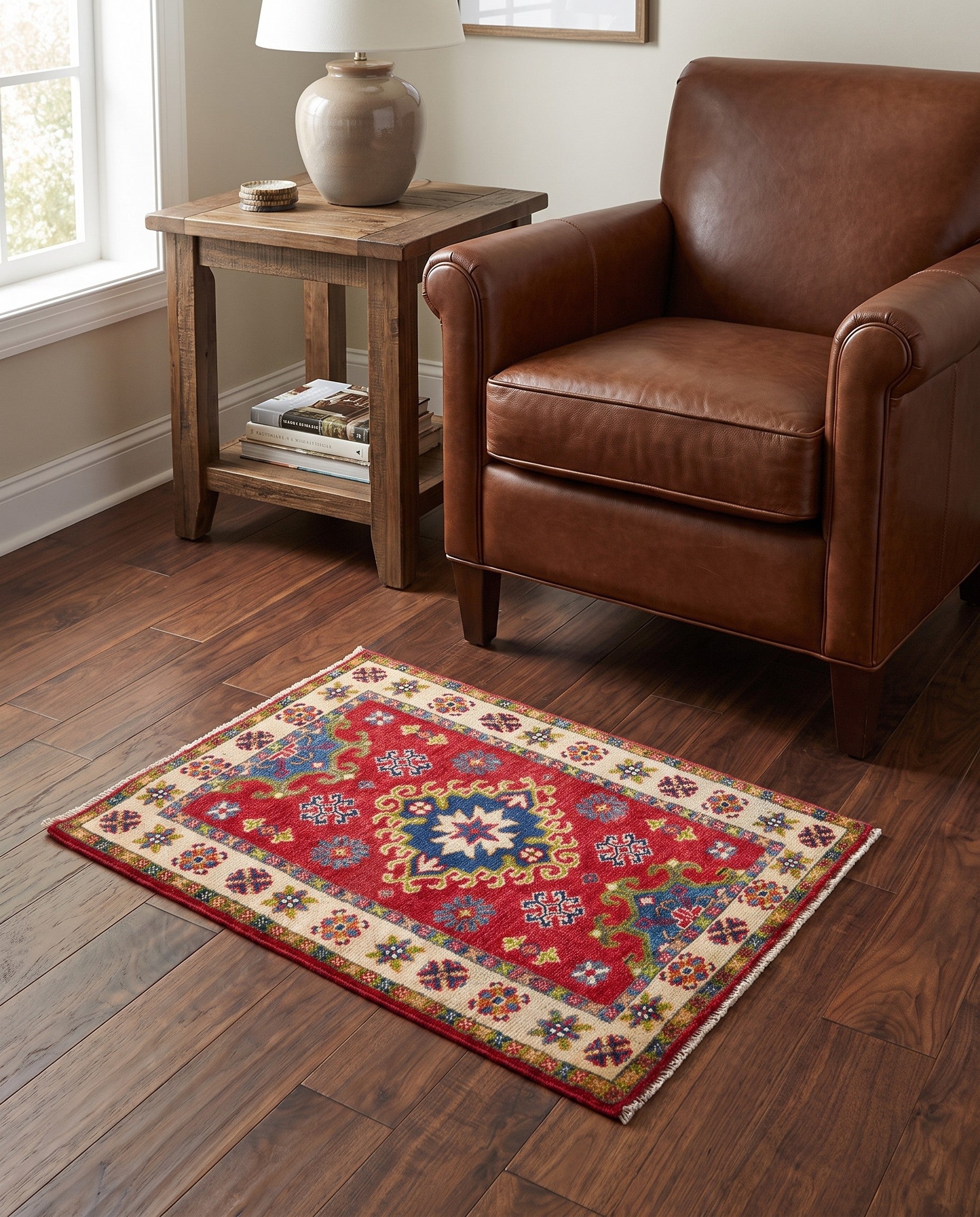 2' x 3' 2 Hand Knotted Kazak Rug