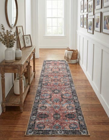 2' 7 x 12' Washable Timeless Runner Rug