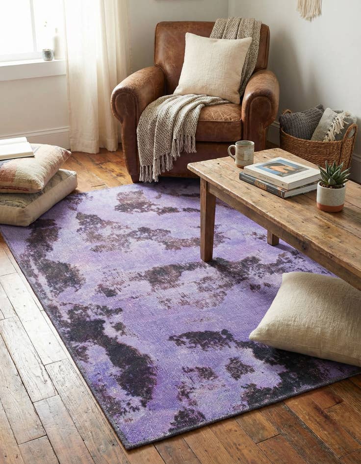 Detail image of 3' 10 x 4' 10  Hand Knotted Ultra Vintage Persian Wool Rug