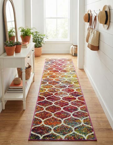 2' x 8' 8 Lattice Frieze Runner Rug