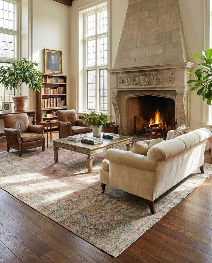 10' x 13' 4 Vintage Royal Wool Rug