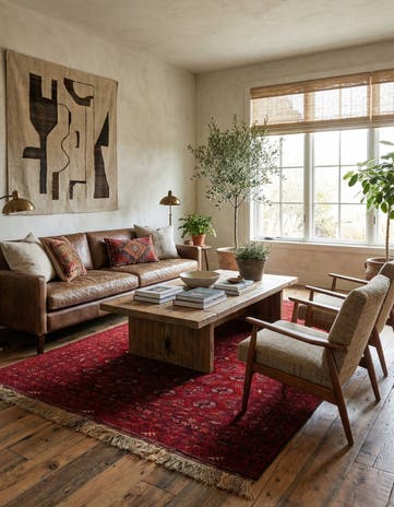 4' x 6' Hand Knotted Afghan Akhche Wool Rug