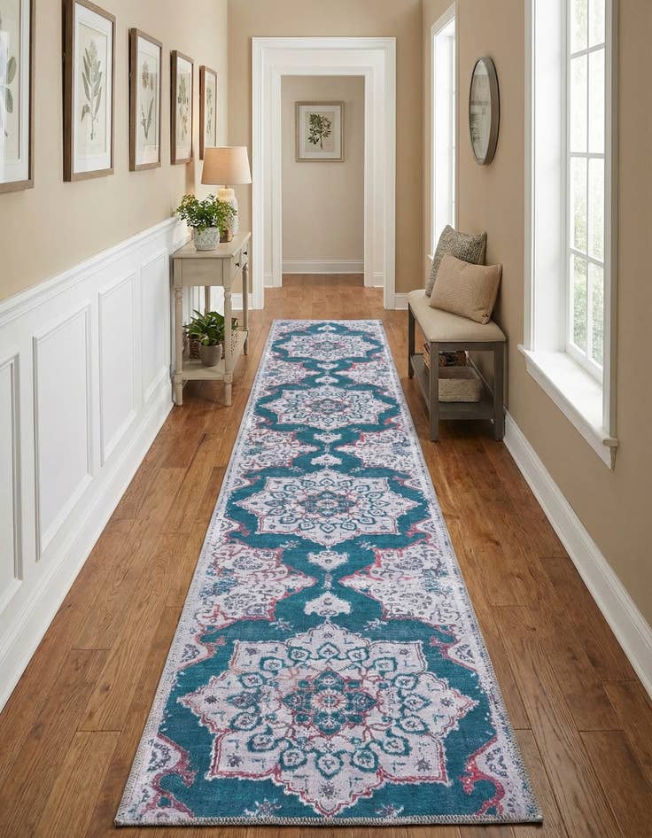 Detail image of 2' x 9' 10  Washable Renaissance Runner Rug