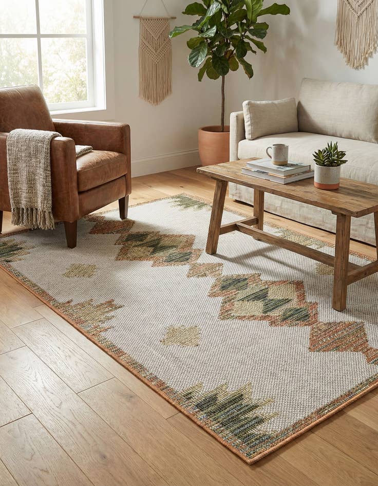 Detail image of 4' x 6'  Washable Baja Indoor / Outdoor Rug