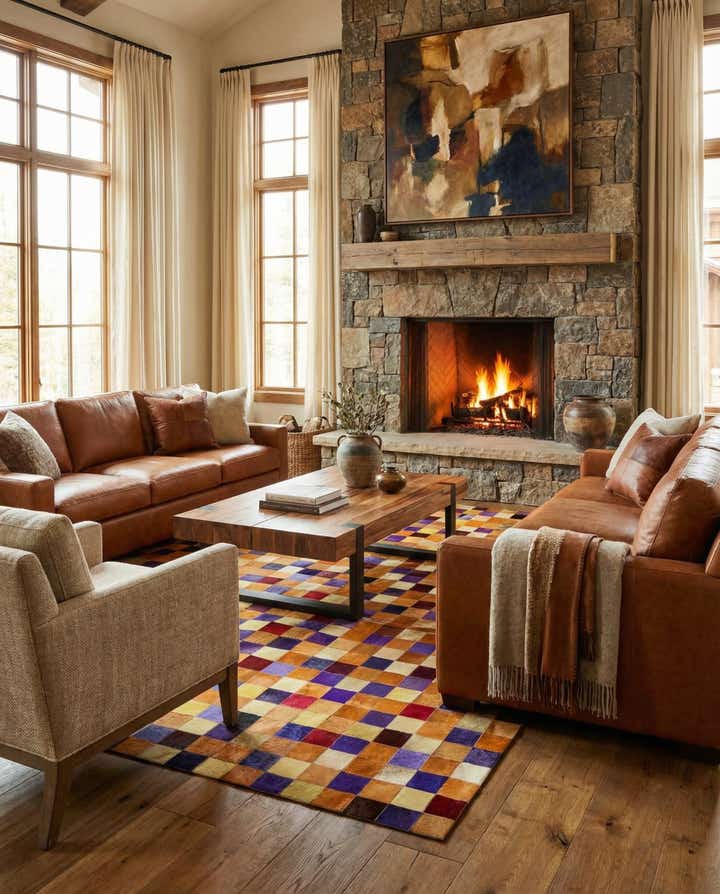 7' 11 x 9' 10 Cowhide - Patchwork Rug