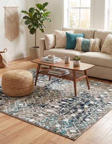 6' x 6' Moroccan Trellis Square Rug