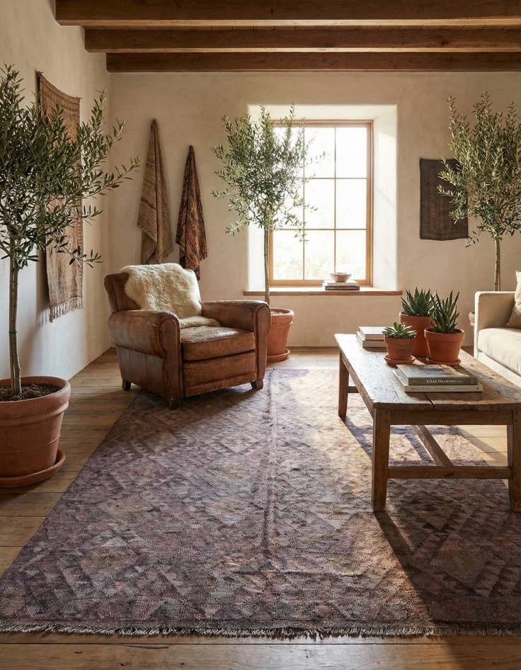 Detail image of 5' 8 x 8' 6  Hand Woven Kilim Fars Wool Rug