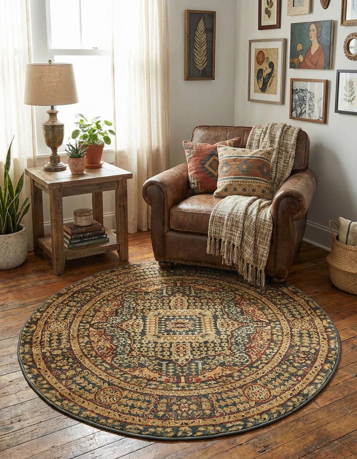 Detail image of 3' x 3' Mamluk Round Rug