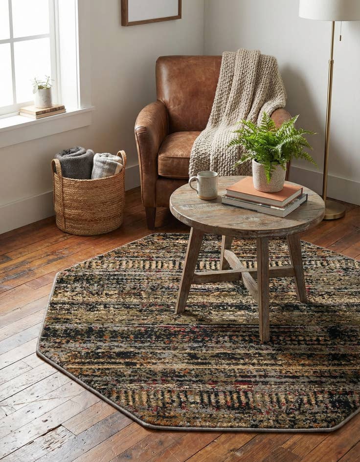 Detail image of 3' x 3' Saturn Octagon Rug