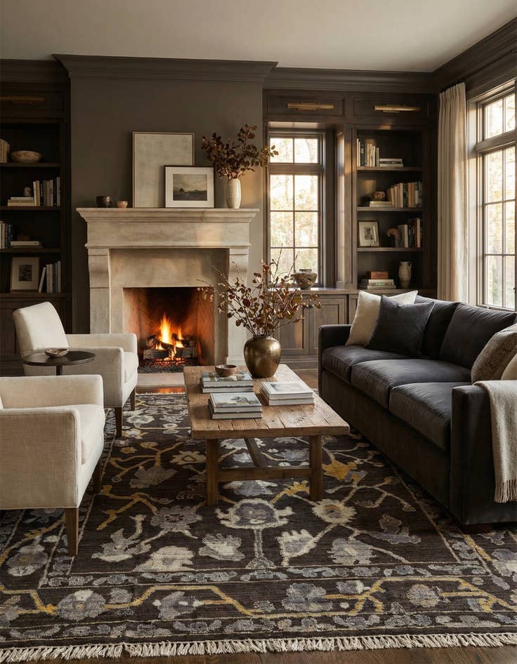 Detail image of 9' 2 x 12' 6  Hand Knotted Darya Wool Rug