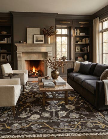 9' 2 x 12' 6 Hand Knotted Darya Wool Rug