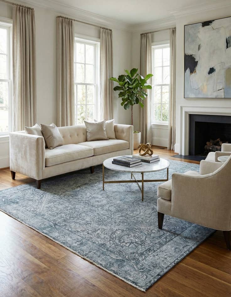 Detail image of 9' 7 x 12' 3  Hand Knotted Ultra Vintage Persian Wool Rug