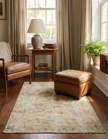 3' x 4' 7 Hand Knotted Ultra Vintage Persian Wool Rug