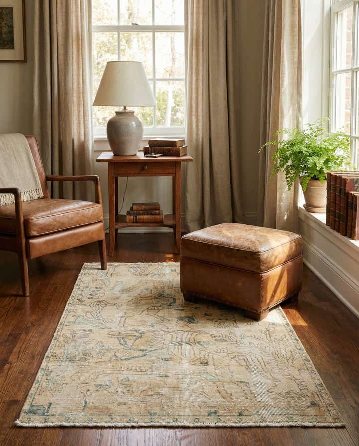 3' x 4' 7 Hand Knotted Ultra Vintage Persian Wool Rug