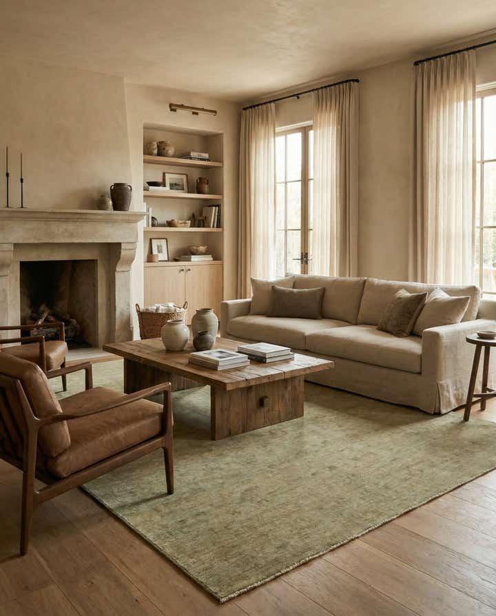 6' 2 x 9' Hand Knotted Over-Dyed Ziegler Rug