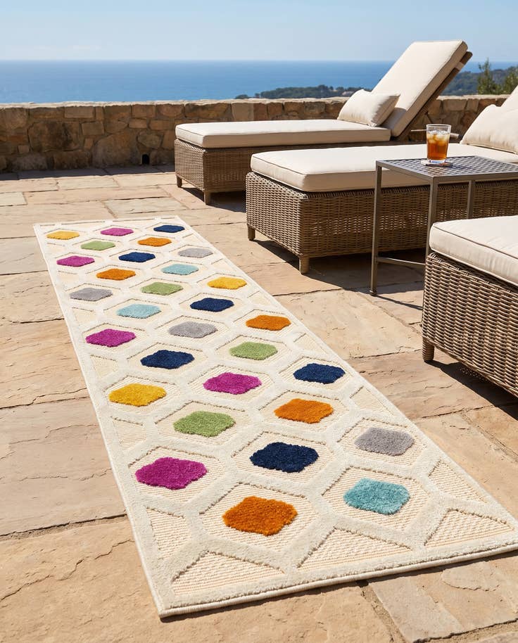 Detail image of 2' x 8' Easy-Clean Aruba Indoor / Outdoor Runner Rug