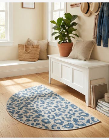 2' 7 x 4' Easy-Clean Safari Indoor / Outdoor Hearth Rug
