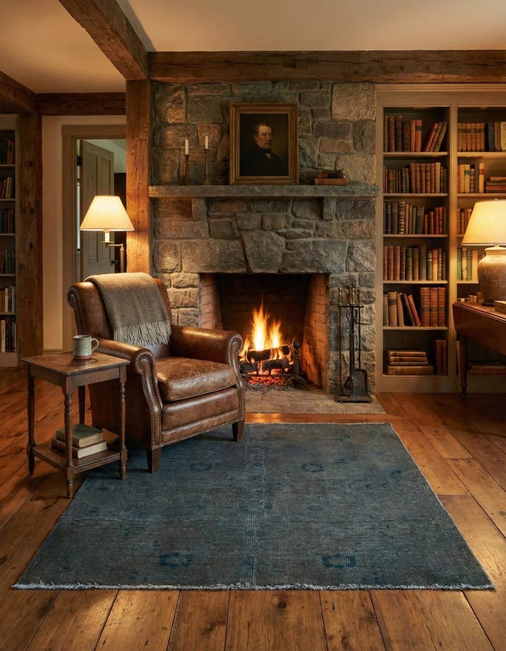 Detail image of 3' 4 x 3' 6  Hand Knotted Ultra Vintage Persian Wool Square Rug