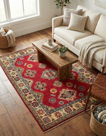 4' 1 x 5' 10 Hand Knotted Kazak Rug