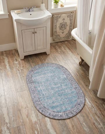 2' x 3' Washable Timeless Oval Rug