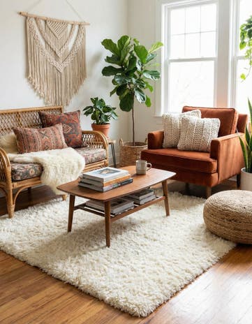 Pearl Infinity Shag Square Rug