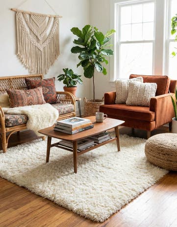 Pearl Infinity Shag Square Rug