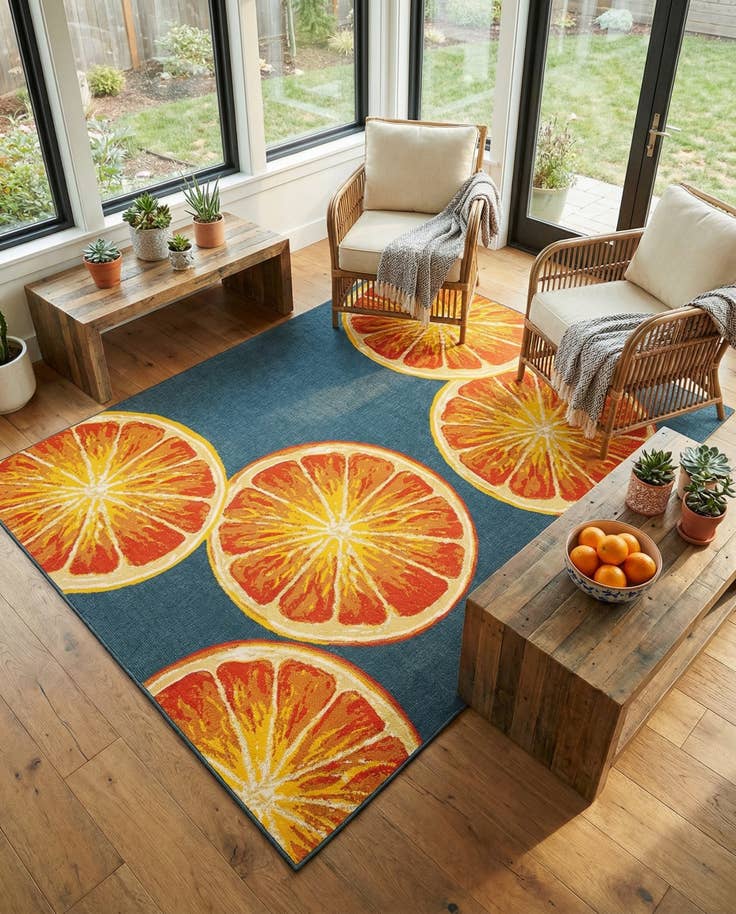 Detail image of 9' x 12' Easy-Clean Modern Indoor / Outdoor Rug