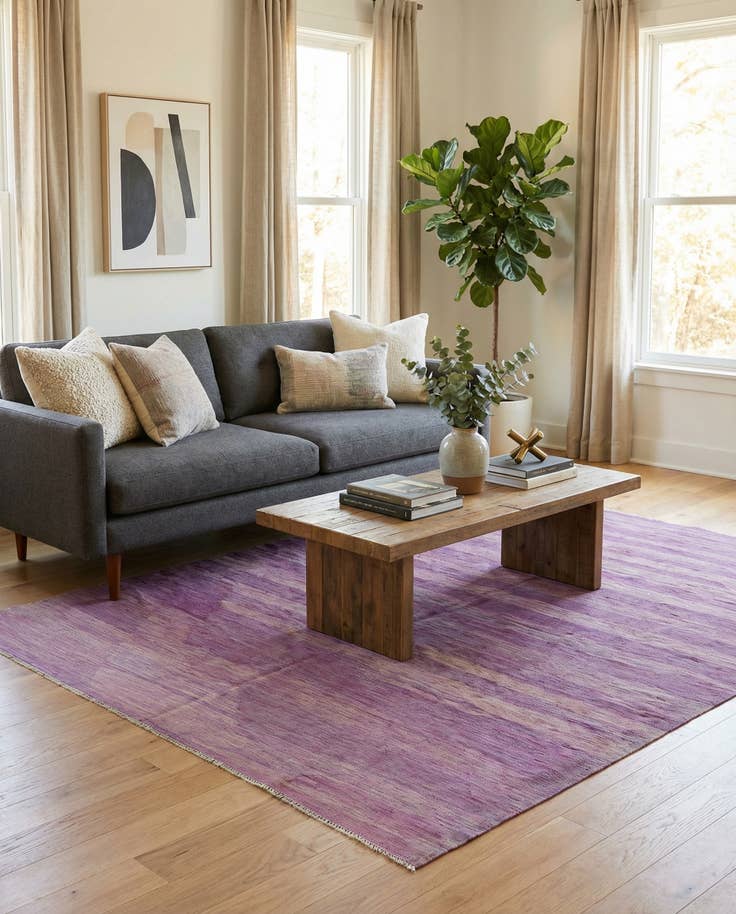Detail image of 6' 10 x 9' 9 Hand Woven Kilim Modern Wool Rug