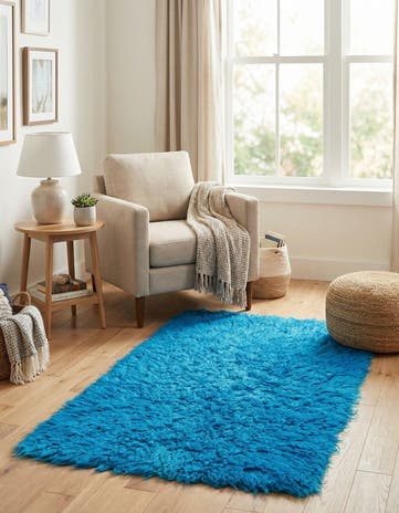 2' 3 x 4' 5 Hand Knotted Moroccan Wool Rug