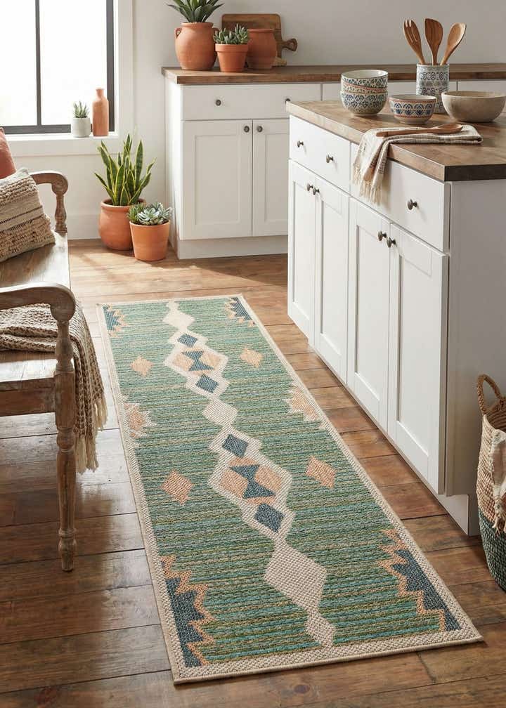 2' x 6' Easy-Clean Baja Indoor / Outdoor Runner Rug