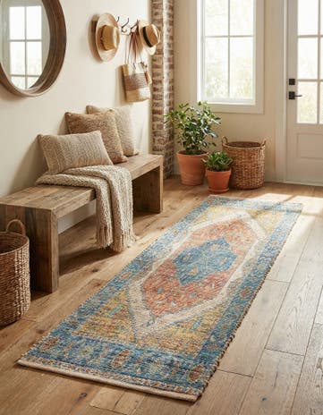 2' 2 x 8' Hand Woven Chenille Jute Runner Rug