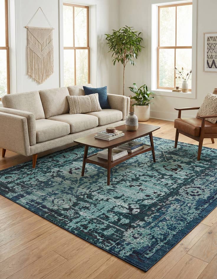 Detail image of 8' x 8'  Washable Palazzo Square Rug