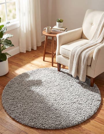 3' x 3' Zermatt Shag Round Rug