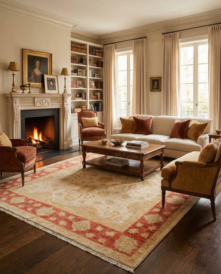 Detail image of 5' 8 x 7' 10 Ziegler Wool Rug