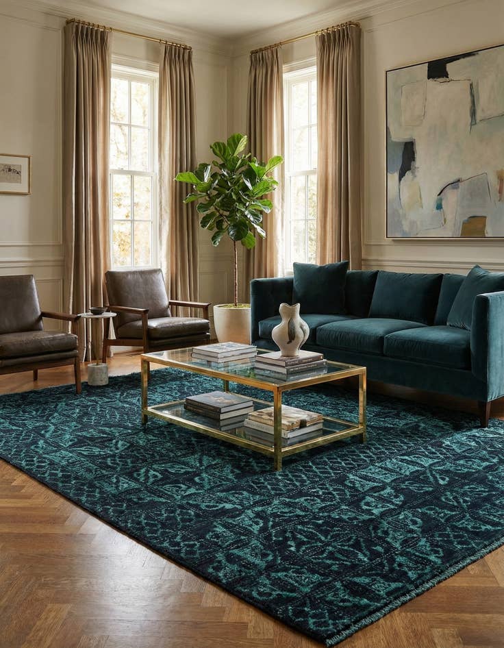 Detail image of 6' x 9'  Hand Knotted Darya Wool Rug