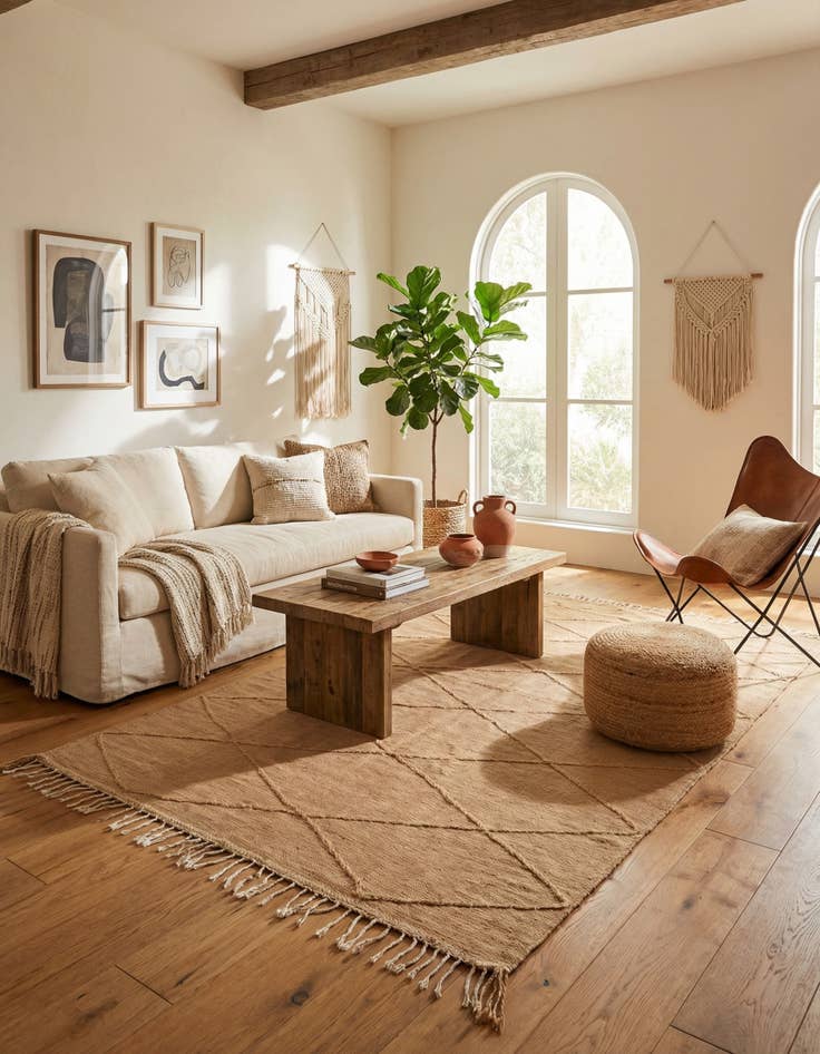 Detail image of 5' x 10' 10  Hand Knotted Moroccan Wool Runner Rug