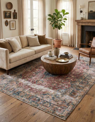 6' 5 x 9' 5 Hand Knotted Ultra Vintage Persian Wool Rug