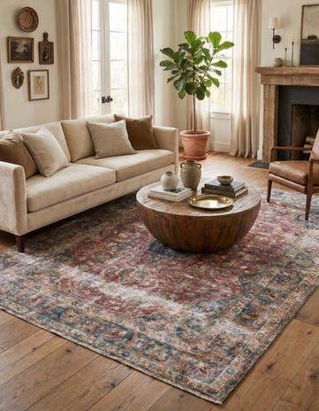 6' 5 x 9' 5 Hand Knotted Ultra Vintage Persian Wool Rug