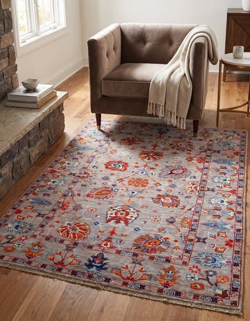 3' 5 x 4' 11 Hand Knotted Ariana Ziegler Rug