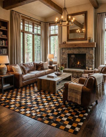 8' 1 x 10' Cowhide - Patchwork Rug