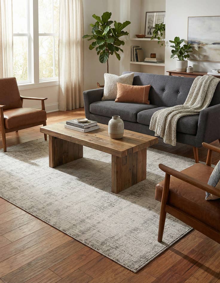 Detail image of 5' 3 x 7'  Washable Modern Indoor / Outdoor Rug