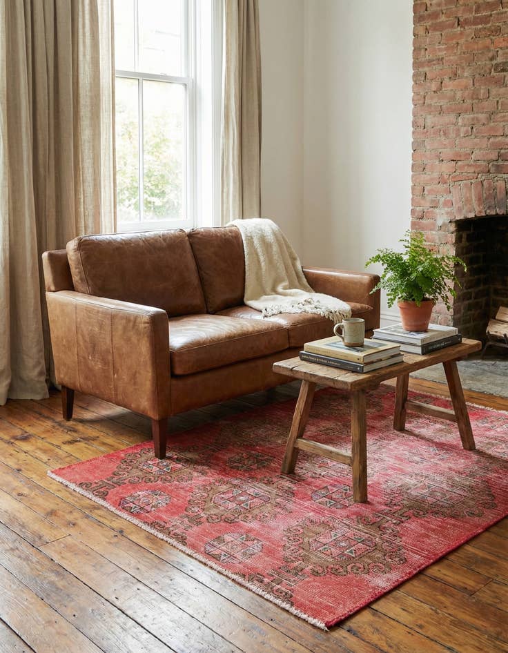 Detail image of 3' 6 x 4' 2  Hand Knotted Ultra Vintage Persian Wool Rug