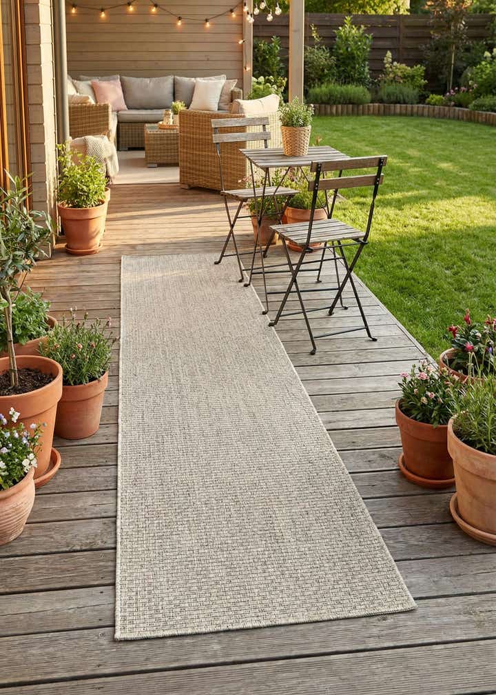 2' x 8' Easy-Clean Solid Indoor / Outdoor Runner Rug