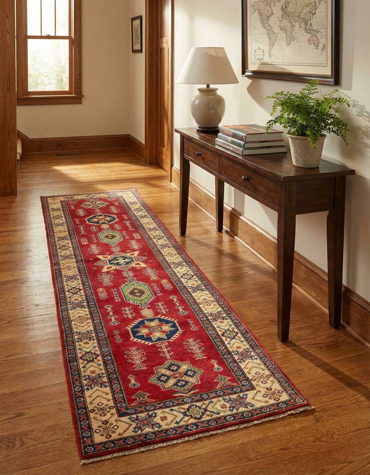 Detail image of 2' 7 x 9' 9  Hand Knotted Kazak Runner Rug