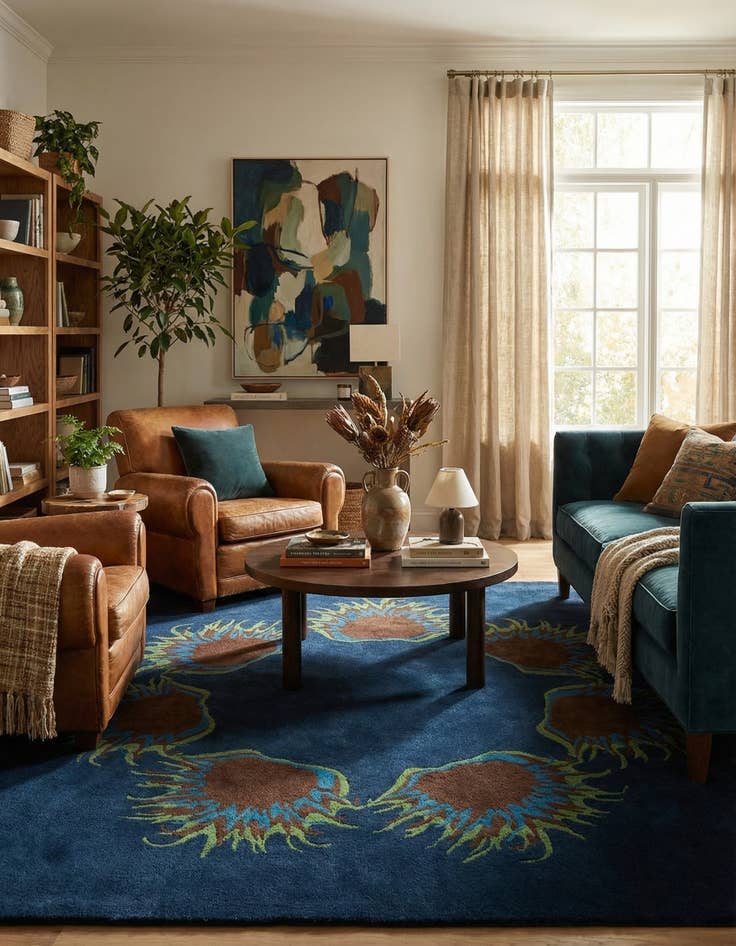 Detail image of 7' 6 x 7' 6 Agra Square Rug