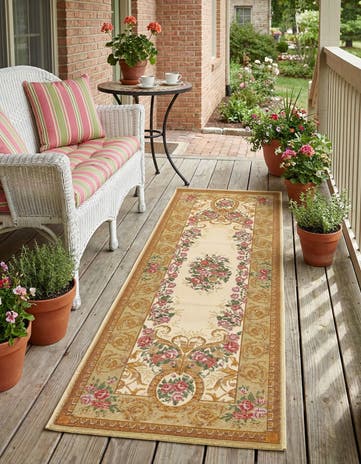 2' x 6' Easy-Clean Traditional Indoor / Outdoor Runner Rug