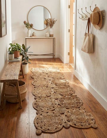 2' x 6' 1 Handmade Braided Jute Runner Rug