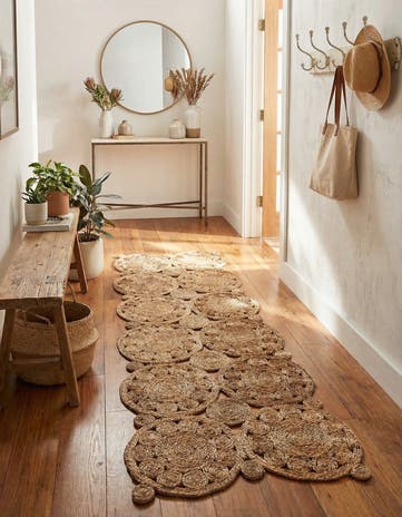 Natural Handmade Braided Jute Runner Rug
