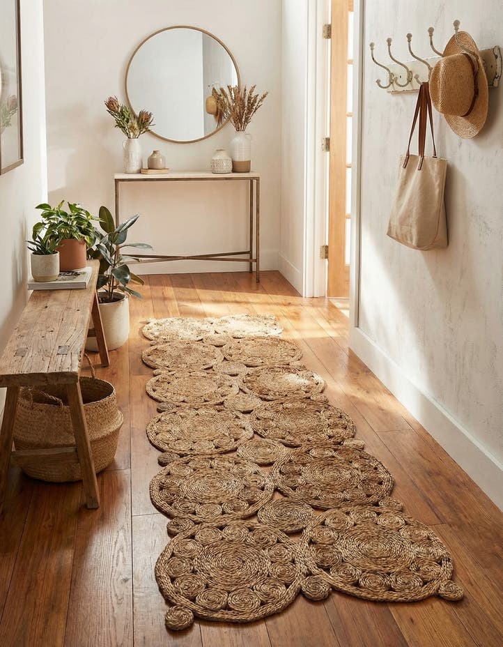 2' x 6' 1 Handmade Braided Jute Runner Rug